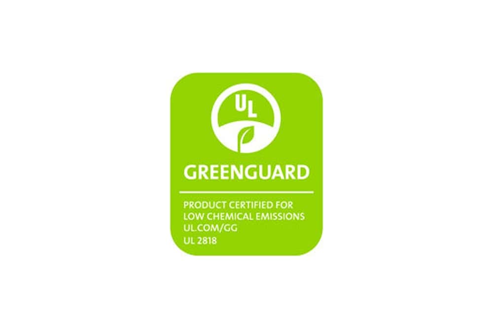 The GREENGUARD certification logo, indicating a product is certified for low chemical emissions