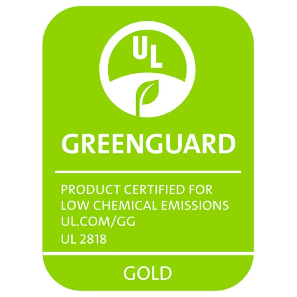 GREENGUARD Gold certification logo for products with low chemical emissions deltachildren